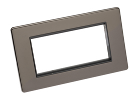 2 Gang Black Nickel Decorative (Screw less) Plate - 3888206